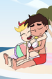 Star and Marco at the seaside