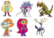 Star Butterfly, Malamar, Nadine Stillwater, Haxorus, Xerneas & Starfire