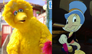 Big Bird and Jiminy Cricket