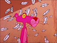 Depressed pink panther with feathers fluttering 4