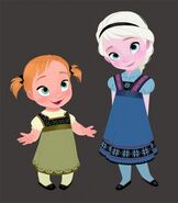 Baby Anna and Baby Elsa as Baby Odette