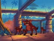 Red Dogs (Jungle Cubs (TV Show)) as Chernabog's minions