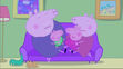 Granny Pig and Grandpa Pig sleeping