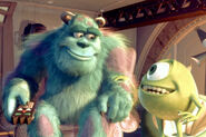 Sulley and Mike as Flotsam and Jetsam