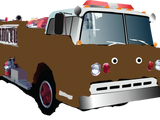 Fuzzy the Snuffleupagus Brown Fire Truck