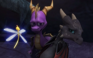 Spyro, Sparx, and Cynder as Ape Family