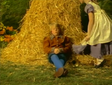 King Cole's Party Little Boy Blue fast asleep under the haystack