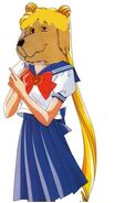 Amber as Serena/Sailor Moon