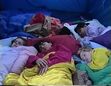 The Backyard Gang sleep in the tent while Barney sings Are You Sleeping