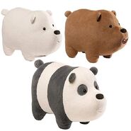 Grizz, Panda and Ice Bear Plushies