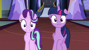 Twilight and Starlight looking very shocked S7E14