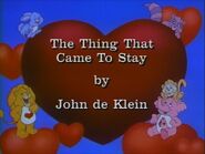 The Thing That Came to Stay (August 27, 1988)