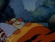 Tigger was sleeping in the sleeping bag