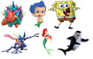 Lenny, Ariel, Gil, Hornacle, SpongeBob SquarePants & Greninja
