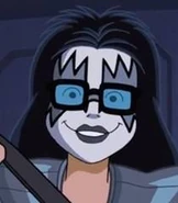 Velma Dinkley in Scooby-Doo and Kiss rock and roll mystery