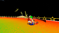 Mario and Yoshi launches into the Spaces by Larry