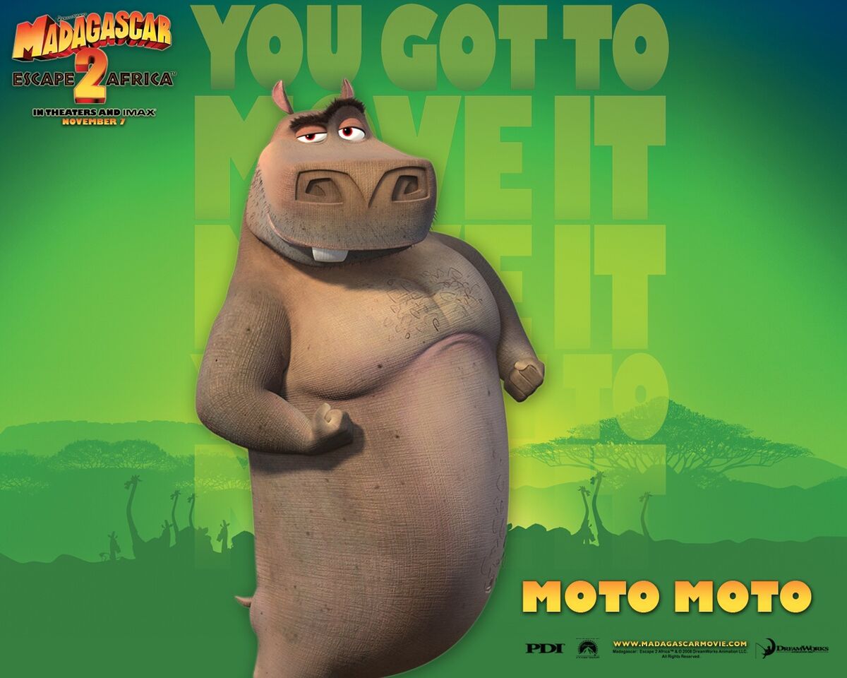 Moto Moto The Naked Hippo : r/DreamWorks