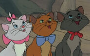 Marie, Toulouse, and Berlioz as Petra, Beany, and Timmy