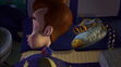 Jimmy Neutron and Goddard are sleeping in bed