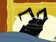 Mr. Blik sleeping in bed