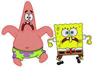 SpongeBob and Patrick Running