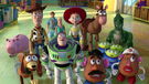 Woody, Buzz Lightyear, Jessie, Bullseye, Mr. Potato Head, Mrs. Potato Head, Slinky Dog, Rex, Hamm, Squeeze Toy Alien Trio, Barbie and Ken