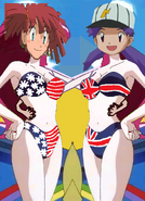 Nicolette and Jessie in their two best bikinis.