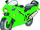 X-M-O Wheel the Neon Green Motorcycle