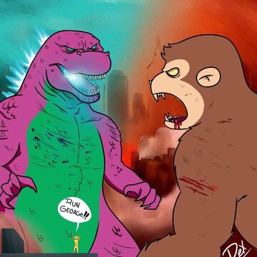 Curious Kong vs Barneyzilla