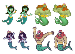 King Neptune and Queen Amphitrite sprites