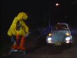 Big Bird falls asleep while waiting for Snuffy