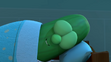 Larry The Cucumber Sleeping
