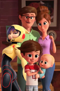 (Family) Ted Templeton, Janice Templeton, Tim Templeton, Gogo Tomago and Boss Baby