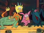 Beauty and the Beast Frog Demon Pig and Crow