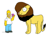 Homer and Springfield City Zoo Animals