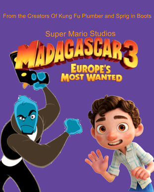 Madagascar 3 - Europes Most Wanted (Super Mario Studios Style) Poster