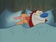 Ren and Stimpy are sleeping in the Haunted house