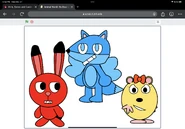 Alvin the Hare, Benny the Husky and Candy the Lemming as Three Aliens