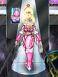 Peach wearing a spacesuit