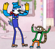 Mordecai and Rigby as Ratchet and Clank