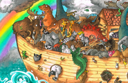 Noah's Ark Dinosaurs, Mammoths, Unicorns, Dragons, Elephants, Hippos, and Rhinos