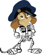 Fievel Mousekewitz as a Skeleton