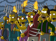 Springfield Angry Mob as Blithe Hollow Townspeople