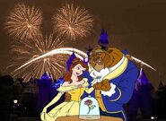 Belle and Beast is so Happy in Fireworks at Disneyland