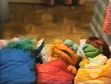 Rosita, Zoe and Elizabeth slumber in sleeping bags