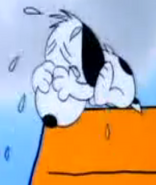 Snoopy crying