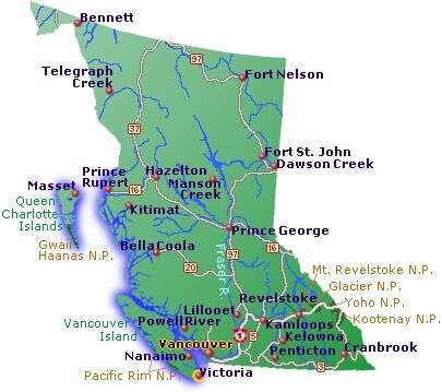 Map Of Bc Canada With Cities British Columbia | The Parody Wiki | Fandom