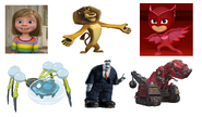 Ty-Rux, Frank, Araquanid, Owlette, Alex the Lion & Riley Anderson