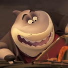 Mr. Shark as Flies who Throw Berries at Manny