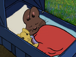 Baby Huffington sleeping